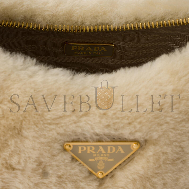 PRADA RE-EDITION MINI SHEARLING BAG 1BC204 (22*18*6cm) 
